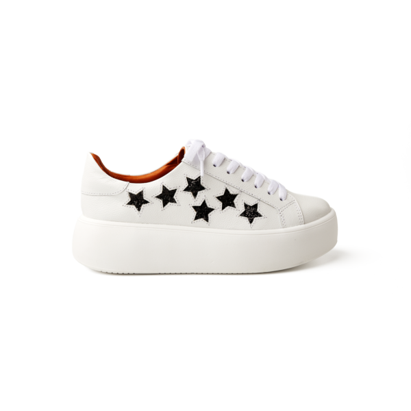 Tenis Estrellas Escarcha Negro